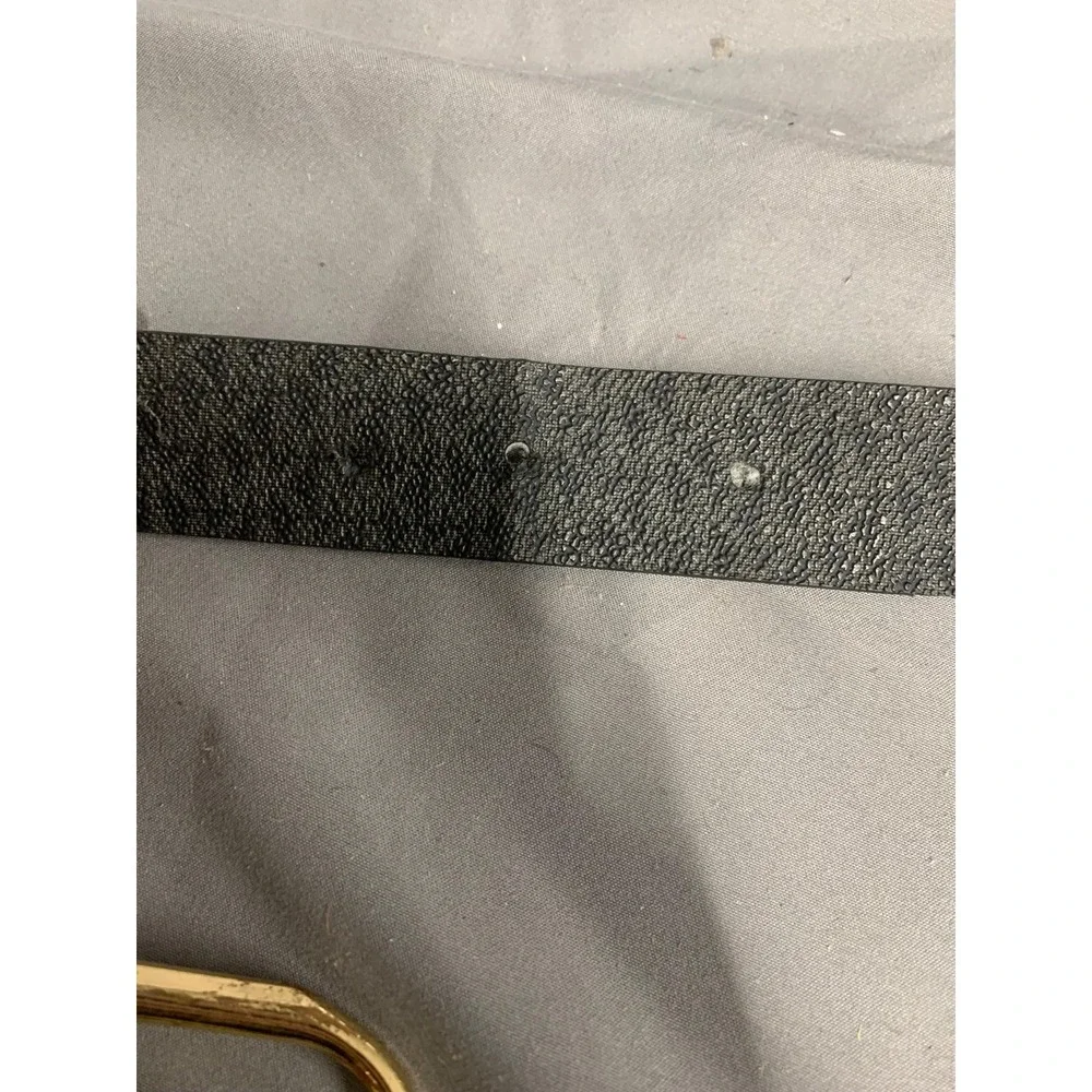 Michael Kors Belt‎ for Women Size S White Black Synthetic Gold Buckle Solid